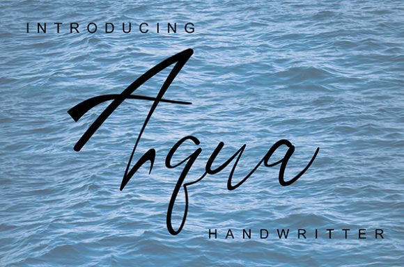 Aqua Script Font Review for Handmade Labels and Invitations
