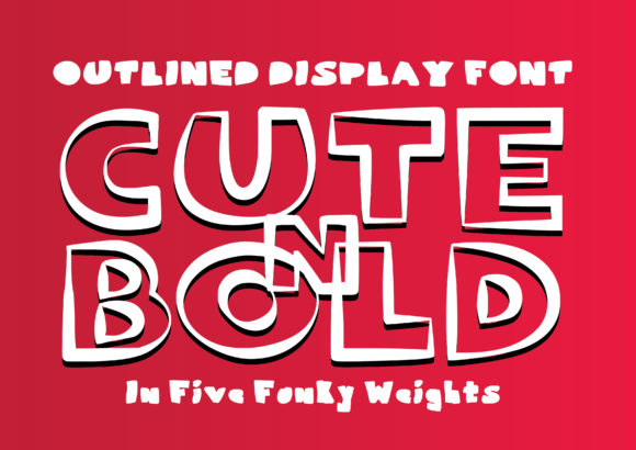 Cute n Bold Typeface: A Modern Display Font for Handmade Brands