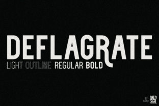 Deflagrate Typeface: Modern Sans Serif for Handmade Branding