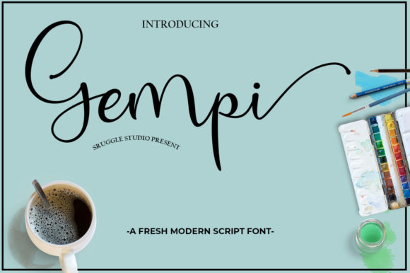 Gempi: A Modern Script Handwritten Font for Editorial Design