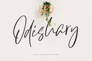 Odishary Typeface: A Classy Handwritten Script for Elegant Branding